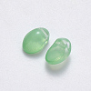 Spray Painted Imitation Jade Glass Charms GLAA-R211-05-J05-2