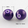 Painted Glass Beads Strands X-DGLA-S071-8mm-54-1
