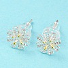 Two Tone 999 Sterling Silver Stud Earrings STER-P052-A02-S-2