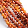 Dyed Natural Imperial Jasper Round Bead Strands G-M274-04-4mm-1