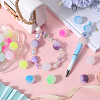 SUNNYCLUE 36Pcs 6 Colors Frosted Acrylic Beads MACR-SC0001-14-4