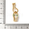 Snake Brass Micro Pave Cubic Zirconia S Hook Clasps KK-A227-06G-3