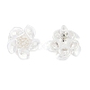 Flower Brass Stud Earring EJEW-L288-006S-3