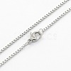 Unisex 304 Stainless Steel Box Chain Necklaces STAS-O037-71P-1