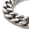 304 Stainless Steel Skull Cuban Link Chain Bracelets for Women Men BJEW-Q341-05D-AS-3