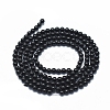 Natural Black Spinel Beads Strands G-D0013-83-2