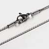 304 Stainless Steel Square Snake Chain Necklaces X-NJEW-M114-32-P-1