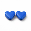 Heart Spray Painted Alloy Beads FIND-G053-01K-2