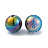 UV Plating Rainbow Iridescent Two Tone Acrylic Beads PACR-C009-04C-2