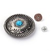 Alloy & Imitation Turquoise Craft Solid Screw Rivet PALLOY-WH0084-18EB-1