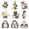 SUNNYCLUE 18Pcs 9 Style Alloy Enamel Pendants FIND-SC0003-77-1