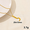 Vintage Stainless Steel Moon Sword Pendant Necklaces for Women QX2053-10-1