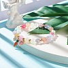 Candy Color Round Beaded Stretch Bracelet with Heart Star Carrot Charm for Women BJEW-JB07636-03-2