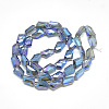 Electroplate Glass Beads Strands EGLA-S158-M-2