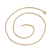Brass Box Chain Necklaces NJEW-I247-04G-2
