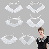 Nbeads 6Pcs 6 Style White Embroidered Organdy Collar AJEW-NB0004-01-2