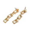 304 Stainless Steel Chain Dangle Stud Earrings for Women EJEW-Q781-30G-2