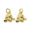 Brass Micro Pave Colorful Cubic Zirconia Charms KK-E068-VF107-2