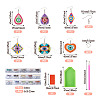 DIY Diamond Acrylic Evil Eye Theme Earrings Kit DIY-TA0005-71-10
