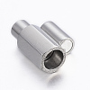 Smooth 304 Stainless Steel Magnetic Clasps with Glue-in Ends STAS-H402-63P-3mm-2