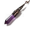 Natural Amethyst Dowsing Pendulum Big Pendants G-H285-06R-04-3