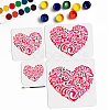 MAYJOYDIY US 1 Set Valentine's Day Theme PET Hollow Out Drawing Painting Stencils DIY-MA0002-78-1