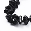 Adjustable Natural Obsidian Chip Beads Braided Bead Bracelets BJEW-JB04392-03-2