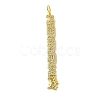 Brass Micro Pave Cubic Zirconia Pendants KK-Z042-19G-03-1