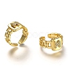 Brass Micro Pave Clear Cubic Zirconia Cuff Rings RJEW-H541-01M-G-2