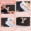 2 Sets 2 Colors Letter A-Z Imitation Pearl Cloth Patches PATC-TA0001-01-14