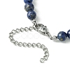 Natural Lapis Lazuli Beaded Bracelets BJEW-JB09886-01-3