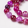 Natural Dyed Agate Beads Necklaces NJEW-F139-8mm-16-2