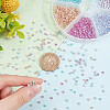 ARRICRAFT 1200Pcs 6 Colors Baking Painted Transparent Glass Beads Strands DGLA-AR0001-13-3