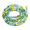 Electroplate Glass Beads Strands EGLA-N002-09B-2
