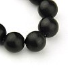 Synthetic Black Stone Beads Strands G508-3-1