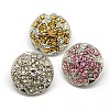 Alloy Rhinestone Buttons SNAP-A015-P-NR-1