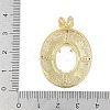 Brass Micro Pave Cubic Zirconia Oil Drip Pendant Cabochon Settings KK-U026-19G-3