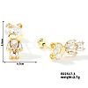 Delicate Cartoon Daily Commute Brass Pave Clear Cubic Zirconia Cartilage Earrings HK9151-1-1