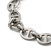 304 Stainless Steel Oval Link Chains Bracelets for Men & Women BJEW-D042-22C-P-2
