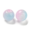 Two Tone Spray Painting Glass Beads GLAA-L046-03H-2