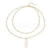 Bullet Natural Gemstone Pendant Necklaces Set for Girl Women NJEW-JN03670-2
