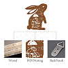 Creative Natural Wooden Wall Hanging Decoration AJEW-WH0331-004-3