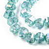 Transparent Electroplate Glass Beads Strands EGLA-N006-078C-3