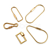  Unisex Pure Handmade Brass Key Rings & Screw Carabiner Lock Charms KEYC-TA0003-06-3