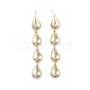 Brass Pendants Stud Earrings EJEW-B046-09G-1