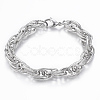 304 Stainless Steel Rope Chain Bracelets BJEW-K172-10P-1
