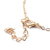 4Pcs 4 Style Alloy Chain Anklets Set with Heart SJEW-D009-07KCG-8