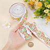 Flat Ethnic Style Embroidery Polyester Ribbons OCOR-WH0067-86C-3