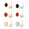Brass Stud Earring Findings KK-S345-269-M-1