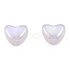 Rainbow Iridescent Plating Acrylic Beads OACR-N010-072-3